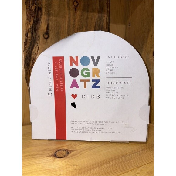 NOVOGRATZ KIDS 3 PIECE MEALTIME SET WILDERNESS EXPLORER CAMPIG CLUB BEAR - Picture 4 of 6